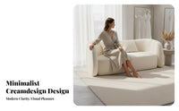 Elegant Look arcd Sectional Sofa Minimalist Aesthetic Lounge Seating Deep Seat Living Room Furniture plushLike Comfort for Business Owners, Interior Designers, Apartment Dwellers, Reception Area, Boutique, Studio, Bedroom
