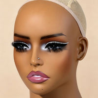 跨境黑人假发展示模特头欧美化妆半身PVC女头模双肩道具mannequin