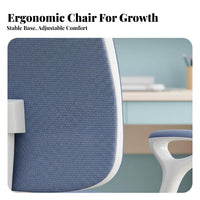 kids' Rolling Desk Chair Support Ergonomic Seat 360-Degree rotate Integrated Footrest for Students, Parents, perusing