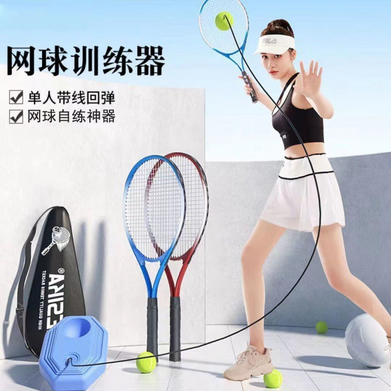 Tennis Trainer with Tether - Solo Practice Set for Beginners with Rebound Ball