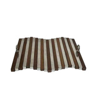 Serving Tray with Handles Low-Profile Tray with Handles Natural for Living Room