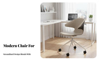 Armless Shell Chair on casters Minimalist & design rotating Seat Height Adjustable