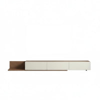Retractable Media Stand with Coffee Table Extendable Design for Home, Homeowners