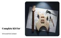 Electric Guitar Kit DIY Assembly Set Customizable Design for Beginners