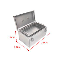 Rust-Resistant Toolbox with Locking Latches Long-Lasting Stainless Steel Tool Box Heavy Duty Toolbox with Handle Portable for Mechanics