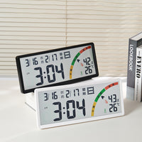 Large LCD Digital Wall Clock with Temperature and Humidity Display, Model 8304