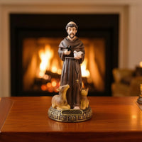 Saint Francis Sculpture with Animals Catholic Saint Francis Statue Religious