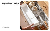 Expandable Cutlery Tray Adaptable Expandable Utensil Holder for Homeowners