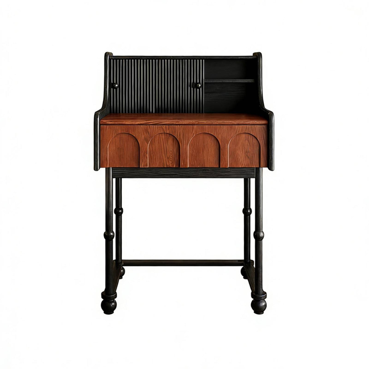 Bedside Vanity Cabinet French aesthetic Dressing Table Storage Drawer Cushioned Stool Included for Teens