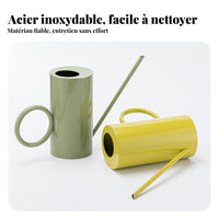 Long Spout Watering Can 1.5L Capacity Stainless Steel Watering Can for Gardeners