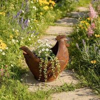 Cockerel Planter Rustic Standing Cockerel Planter No Assembly Required for Patio