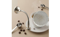 304 Stainless Steel Wall-Mounted Coffee Filter Curved Flexible Tube Showerhead Coffee Distributor Splash-Reducing Perforated Showerhead Filter Plate for Water Distribution