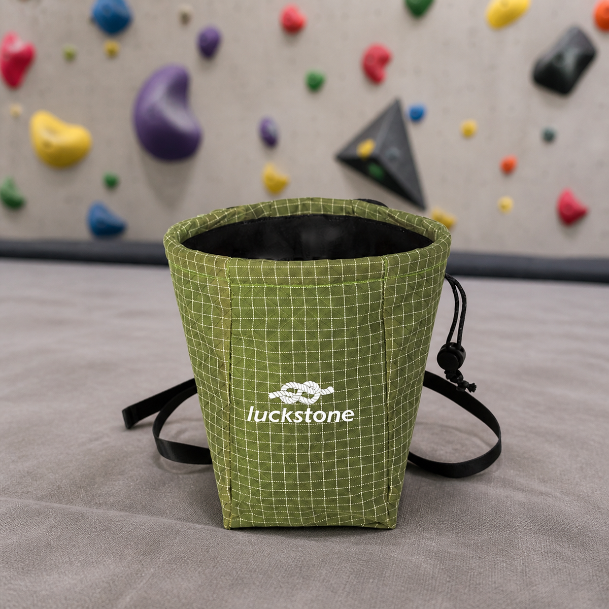 Climbing Chalk Bag, Bouldering Chalk Bag with Drawstring Closure, Abrasion Resistant Textile, 16x13x6cm for Rock Climbing