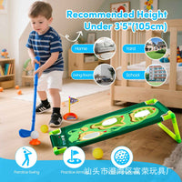Children's Golf Training Set Toy with Hitting Mat for Indoor and Outdoor Parent-Child Interaction
