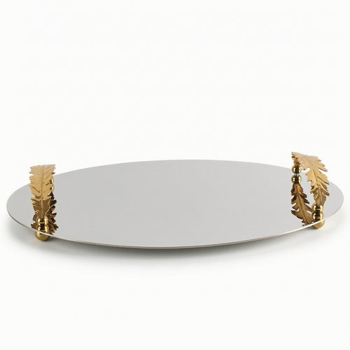 Mirrored Tray Stainless Steel Tray Mirror Polished Metal Platter for Home Stylists