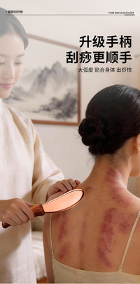 Purple Copper Handle Tiger Tally Gua Sha Tool for Home Use