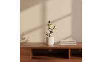 Bird Sculpture with Flower Branch Enamel-Style Flower Branch Bird Sculpture of Nature-Themed Tabletop Ornament with Base for Art Lovers, Display Shelf