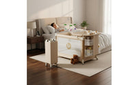 Multifunctional Baby Crib Instant-Fold Fold Rolling Baby Bassinet Rocking