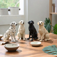 Seated Labrador Statue Floppy Ears Labrador Dog Sculpture Large Home Decoration