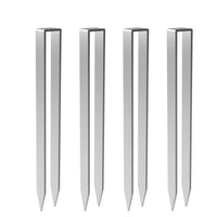 4 Pieces C Shaped Ground Anchor Pointed Metal Ground Peg Rust Resistant Yard Stakes for Gardeners