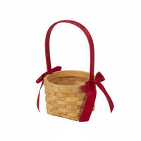 Mini Woven Basket Handwoven Mini Basket with Handle Natural Material for Easter