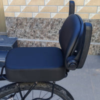 Rear Bike Seat with Backrest Footrests Cycle Passenger Saddle Waterproof