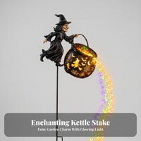 Cutout Witch Kettle Yard Light
