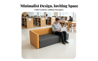 Modern Design Modular Block Sofa Easy to Clean Public Seating Color-Blocking Design Reception Bench Soft Soft Upholstery for Students, Visitors, Office Workers, Lobby, Library, Lounge Area, Family Room