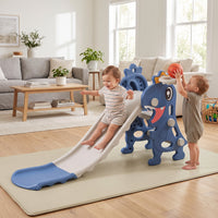 4 in 1 Toddler Slide for Kids, Foldable Indoor Outdoor Plastic Slide