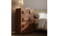 Vintage Chest of Drawers Space Saving Dense Wood Cabinet