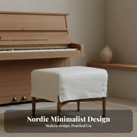 Vanity Bench Removable and easy-clean Cover Rectangular Vanity Bench for Entryway