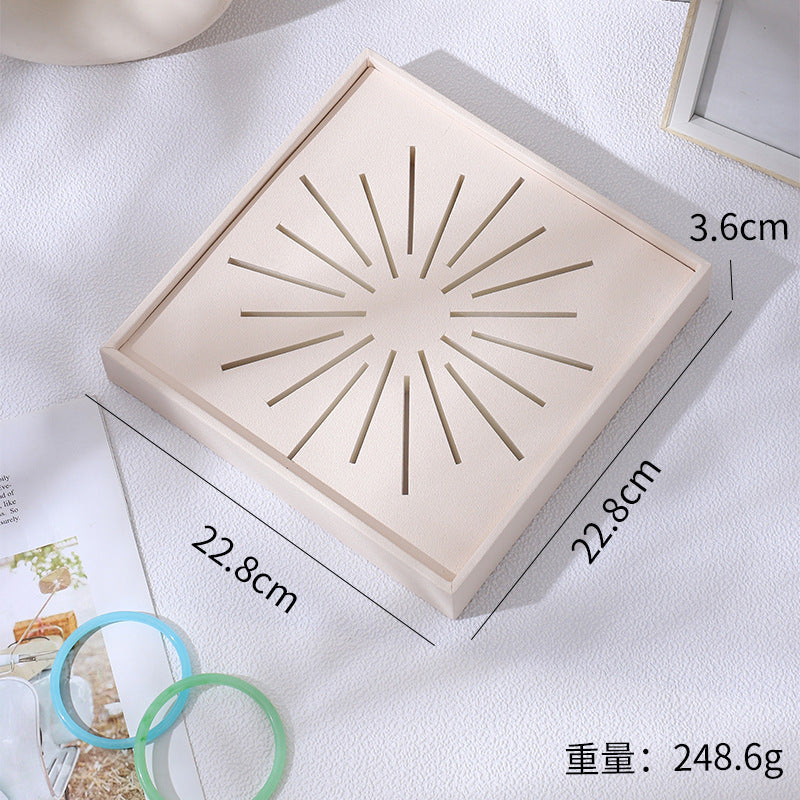 Beige / Square Bracelet Tray