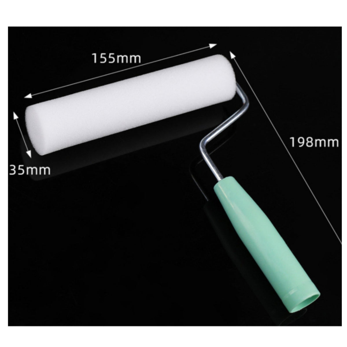 Even Finish Sponge Paint Roller Easy Cleanup Foam Roller Brush Run-Resistant-Resistant Wall Painting Supplies Kit Ergonomic Handle for DIYers, Home Renovation, Craft Projects