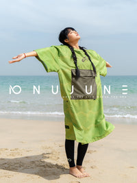 NuJune潜水浴巾沙滩换衣浴袍游泳速干毛巾衣男女同款冲浪斗篷防晒