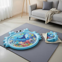 Leak Proof Design Baby Tummy Time Water Mat Easy to Set Up Inflatable Water Play Mat Foldable Infant Toy for Babies, Infants, Toddlers, Indoor