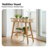 Multi-Tier Pot Shelf Nordic Aesthetic Flower Rack Stable and Sturdy for Balcony