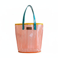 Transparent Clear Beach Tote Large Capacity Clear PVC Tote Bag for Women, Swimming, Shopping