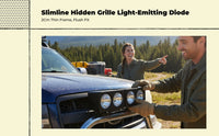 Waterproof LED grille light for vehicles