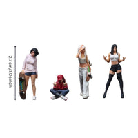 1:64 Resin Doll Set Collectible 1:64 Scale Figures Gift Stylish Concept Character Figurines for Collection
