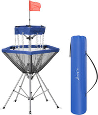 12-Chain Portable Metal Disc Golf Basket Target for Outdoor Practice