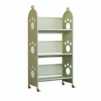 3-Tier Rolling Mobile Storage Single-Piece Mobile Design Wheeled Shelf Large
