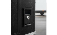 4 Pieces Rust Resistant Truck Toolbox Lock with Keys Black Carbon Steel Lock Heavy Duty Truck Toolbox Latch for Towable Vehicle