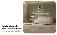Nordic aesthetic sectional Block Sofa Japanese Inspired sectional L-Shaped Couch Small Apartment suitable for Living Room Furniture High-Resilience Foam for Guesthouse Owners, Interior Designers, Homeowners, Bedroom, Kids' Play Area