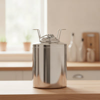 304 Stainless Steel Ball Lock Keg with Handles Sturdy Ball Lock Keg with Fittings Fermentation Barrel Compact for Homebrewing
