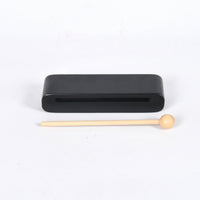 Wood Block Mallet Set Sturdy with Striker Stick Hollow Body Slotted Wood Block Musical Instrument One-Piece Design