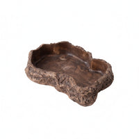 Food and Water Bowl Natural-Looking Feeder Shallow for Terrarium, Amphibians