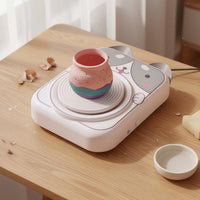 Handmade Electric Clay Wheel Creative Play Kids Pottery Machine Easy Craft for Students, Home, Classroom