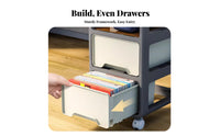 Under-Desk Book Cart with casters Mobile Shelf Large Capacity for Dormitory