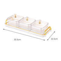 Divided Fruit Platter Multi-Functional Acrylic Candy Dish Set Bright Luxury
