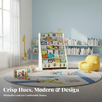 Picture Book Display House-Shaped bookshelf Multitier children's bookshelf Multifunctional Toy Storage Shelf Rounded Corners for Toddlers, Parents, Nursery, Bedroom, Kindergarten, Living Room